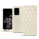 Housse cuir Samsung Galaxy S20 Ultra 5G - Blanc escumo - Couture
