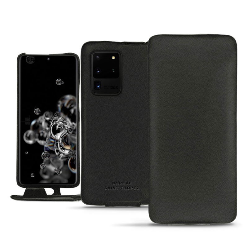 Samsung Galaxy S20 Ultra 5G leather case - Noir PU