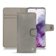 Samsung Galaxy S20 leather case - Acier vintage ( Pantone 403C ) 