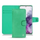 Samsung Galaxy S20 leather case - Menthe vintage ( Pantone 562C ) 
