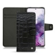 Housse cuir Samsung Galaxy S20 - Crocodile nero