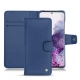 Samsung Galaxy S20 leather case - Bleu frisson