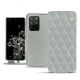 Housse cuir Samsung Galaxy S20+ 5G - Gris - Couture ( Nappa - Pantone W428C ) 