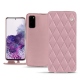 Samsung Galaxy S20 leather case - Rose - Couture ( Nappa - Pantone 2365C ) 