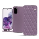 Samsung Galaxy S20 leather case - Lilas - Couture ( Nappa - Pantone 2645U ) 