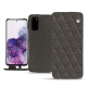 Samsung Galaxy S20 leather case - Anthracite - Couture ( Pantone 424C ) 