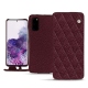 Custodia in pelle Samsung Galaxy S20 - Lie de vin - Couture ( Pantone 5115C ) 