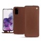 Samsung Galaxy S20 leather case - Marron délicat
