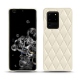 가죽 커버 Samsung Galaxy S20 Ultra 5G - Blanc - Couture ( Bologna - White ) 