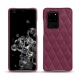 Samsung Galaxy S20 Ultra 5G leather cover - Prune vintage - Couture