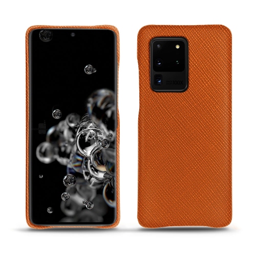 Capa em pele Samsung Galaxy S20 Ultra 5GOrange vibrant ( Pantone #e36b39 ) 
