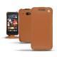 Housse cuir HTC Desire 601  - Marron ( Nappa - Pantone 1615C ) 