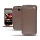 Housse cuir HTC Desire 601  - Châtaigne ( Pantone 476C ) 