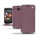 Housse cuir HTC Desire 601  - Lie de vin ( Pantone 5115C ) 