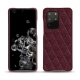 Capa em pele Samsung Galaxy S20+ 5G - Lie de vin - Couture ( Pantone 5115C ) 
