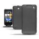 レザーケース HTC Desire 300  - Ebène ( Sleek P C12 - Black ) 