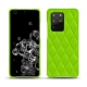 Coque cuir Samsung Galaxy S20+ 5G - Vert fluo - Couture