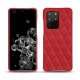 Coque cuir Samsung Galaxy S20+ 5G - Rouge troupelenc - Couture