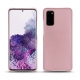 Samsung Galaxy S20 leather cover - Rose ( Nappa - Pantone 2365C ) 