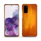 Samsung Galaxy S20 leather cover - Orange Patine