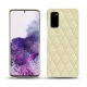 Lederschutzhülle Samsung Galaxy S20 - Ivoire - Couture ( Sleek P C12 - White ) 