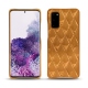 Coque cuir Samsung Galaxy S20 - Or Maïa - Couture