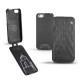 Housse cuir Apple iPhone 5S  - Negre poudro - Couture