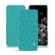 Samsung Galaxy S20 Ultra 5G leather case - Bleu fluo - Couture