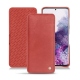 Samsung Galaxy S20 leather case - Cerise vintage ( Pantone 185C ) 
