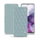 Samsung Galaxy S20 leather case - Bleu ciel - Couture ( Nappa - Pantone 277C ) 