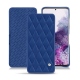 Housse cuir Samsung Galaxy S20 - Bleu océan - Couture ( Nappa - Pantone 293C ) 