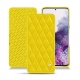 Lederschutzhülle Samsung Galaxy S20 - Jaune fluo - Couture