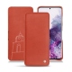 Samsung Galaxy S20 leather case - Arange clouquié