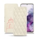 Housse cuir Samsung Galaxy S20 - Blanc escumo - Couture