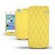 Housse cuir Apple iPhone 5S  - Jaune fluo - Couture