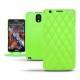Custodia in pelle Samsung SM-N9000 Galaxy Note 3  - Vert fluo - Couture
