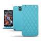 Custodia in pelle Samsung SM-N9000 Galaxy Note 3  - Bleu fluo - Couture