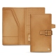 Porte-documents de voyage en cuir - Beige Veggie