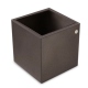 Leather pen pot - square - Gris Veggie