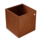 Leather pen pot - square - Marron Veggie