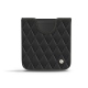 Pochette cuir Samsung Galaxy Z Flip - Noir - Couture ( Nappa - Black ) 