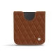 Samsung Galaxy Z Flip leather pouch - Marron - Couture ( Nappa - Pantone 1615C ) 