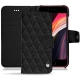 Capa em pele Apple iPhone SE (2020) - Ebène - Couture ( Sleek P C12 - Black ) 