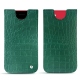 Pochette cuir Apple iPhone SE (2020) - Crocodile pino