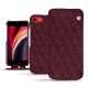 Capa em pele Apple iPhone SE (2020) - Lie de vin - Couture ( Pantone 5115C ) 