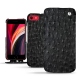 Housse cuir Apple iPhone SE (2020) - Autruche nero