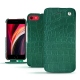 Housse cuir Apple iPhone SE (2020) - Crocodile pino