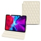 Apple iPad Pro 11" (2020) leather case - Blanc - Couture ( Bologna - White ) 