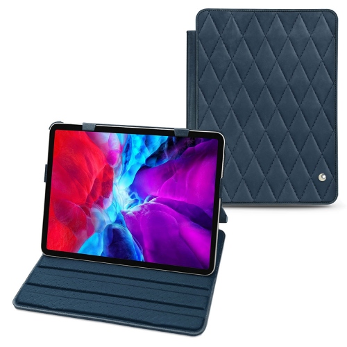 Estojo Noreve com aba vertical para iPad Pro 11'' 2020/2021Jean vintage - Couture ( Pantone #2f414f  ) 