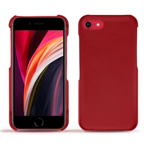 As melhores capas em pele para Apple iPhone SE (2020/2022)Rouge ( Nappa - Pantone #d50032 ) 